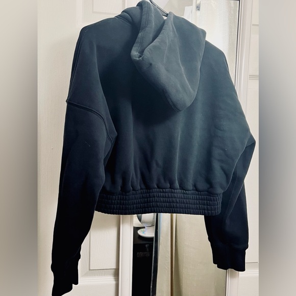 Abercrombie & Fitch Cropped Full Zip Fleece Hoodie Jacket - Picture 2 of 4